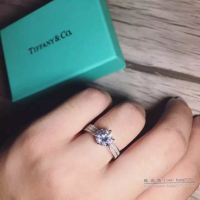 Tiffany純銀飾品 蒂芙尼女士專櫃爆款純銀星光皇后戒指  zgt1814